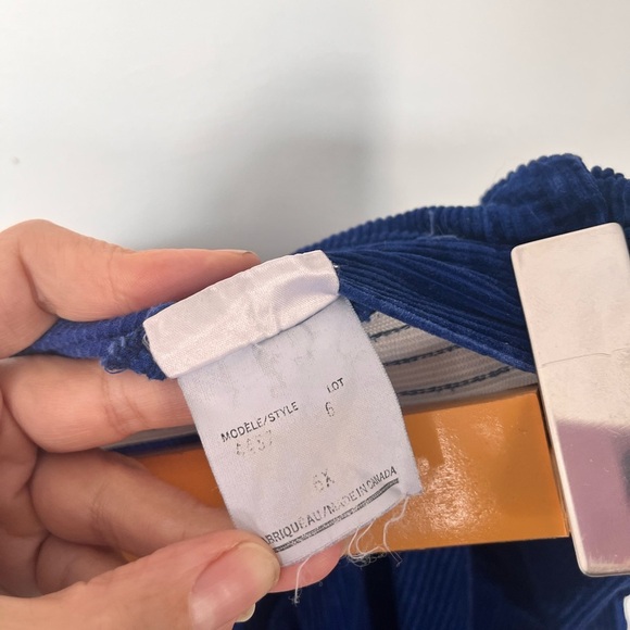 Vintage kids Blue Corduroy pleated Pants - Picture 8 of 9